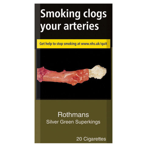 Rothmans Silver Green Superkings 20 Cigarettes