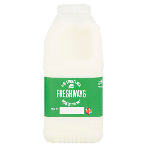 Freshways Semi-Skimmed Milk 1 Pint / 568ml