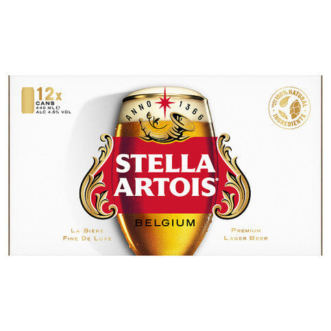 Stella Artois Premium Lager Beer 12 x 440ml