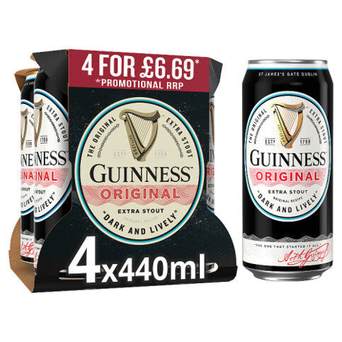 Guinness Original Extra Stout 4.2% vol 4 x 440ml