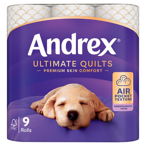 Andrex Ultimate Quilts 9 Rolls